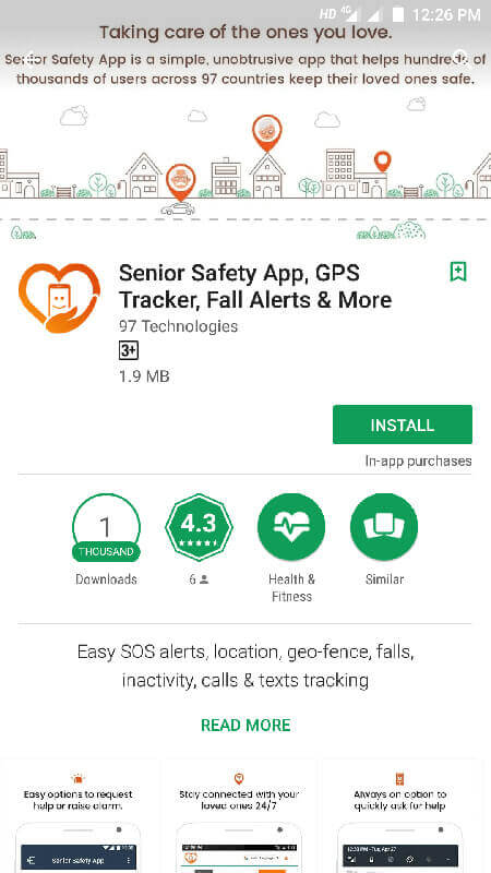 Senior Safety App Install
